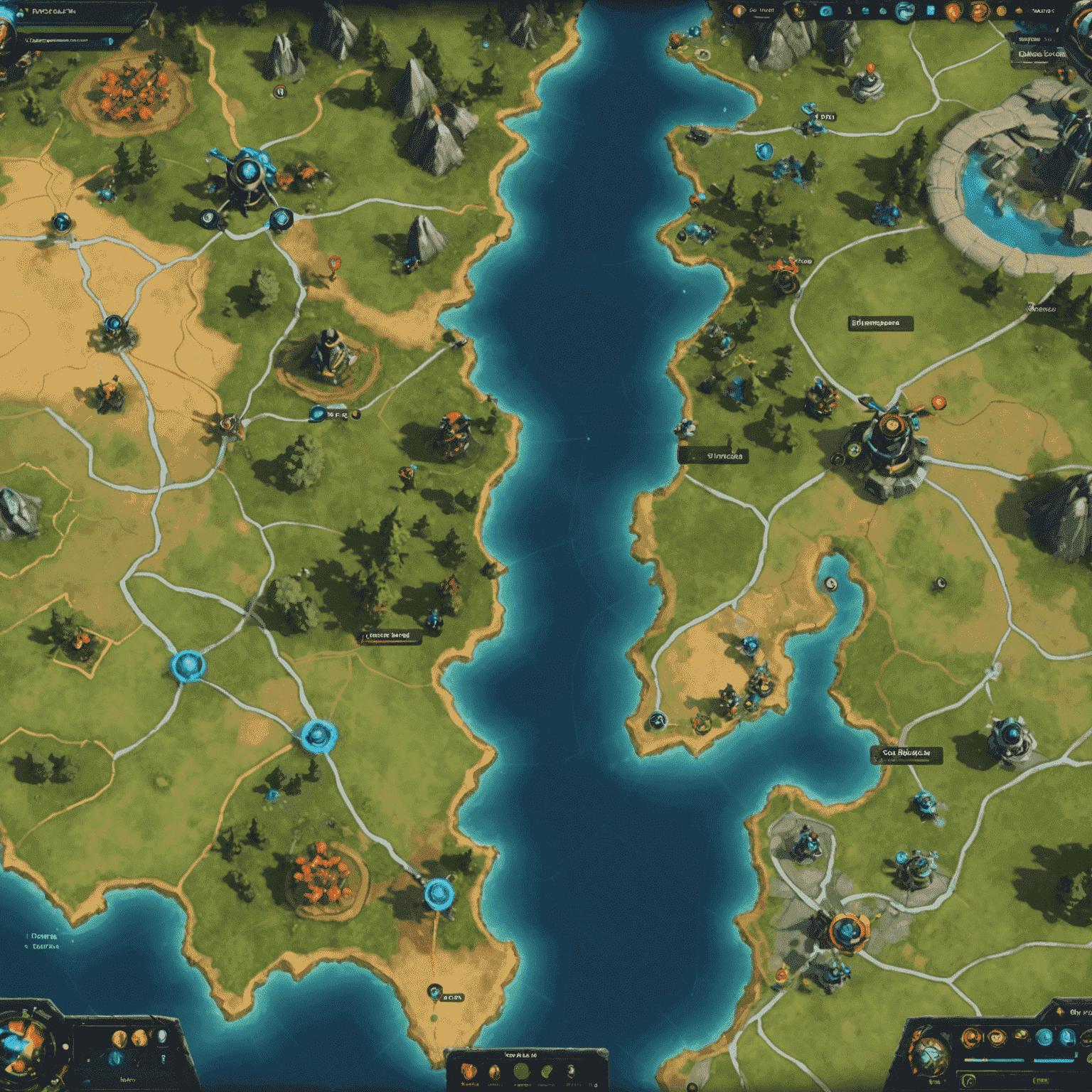 A split-screen image showing a MOBA map on one side and a player's intense focus on the other, emphasizing the importance of map awareness in games like League of Legends and Dota 2